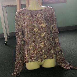 Floral, long sleeve blouse